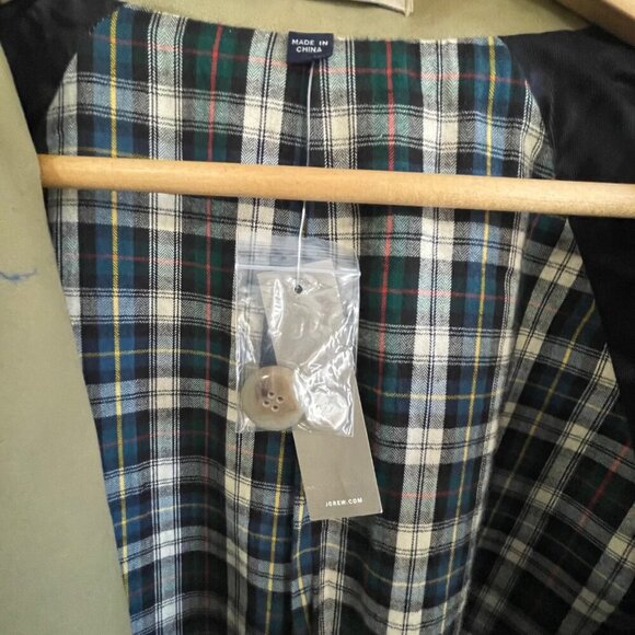 J Crew Ludlow Trench Coat Mens 42 Long Khaki Water-Resistant Lined Coat BS470 - Picture 12 of 16